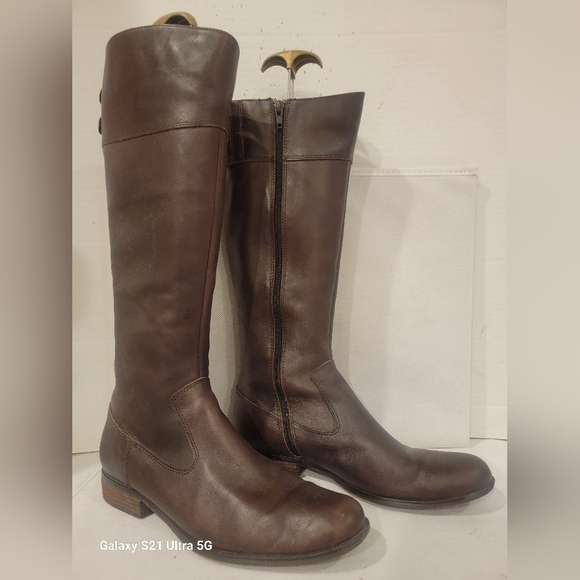 ANNE KLEIN BROWN LEATHER KNEE BOOTS (sz 8)‎ - Picture 1 of 8